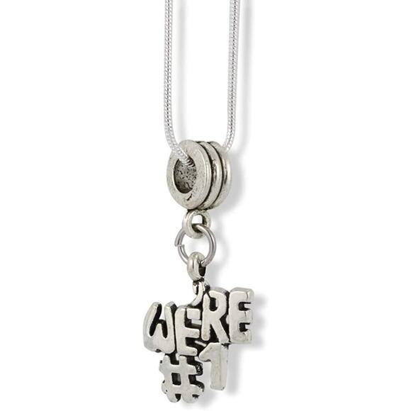 We're #1 Charm Snake Chain Necklace - Picture 1 of 4